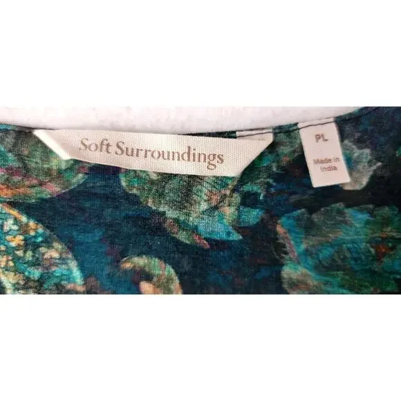 Soft Surroundings Del Bosque Starry Night Tunic Top Woman's Size PL Beaded - Picture 5 of 8